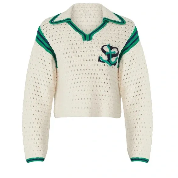 Nicolas Polo Sweater wool
Sandro hand knit fall cream logo casual designer $455 - Picture 2 of 13